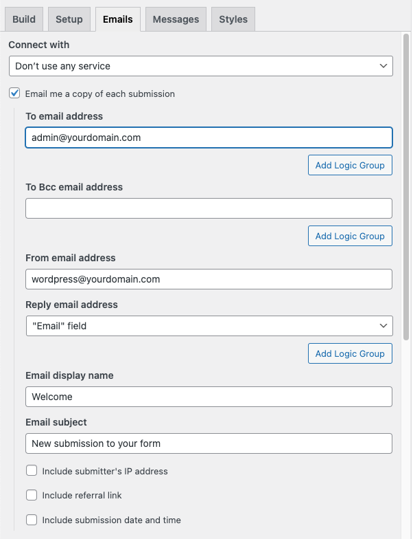 Creating a form - Happyforms