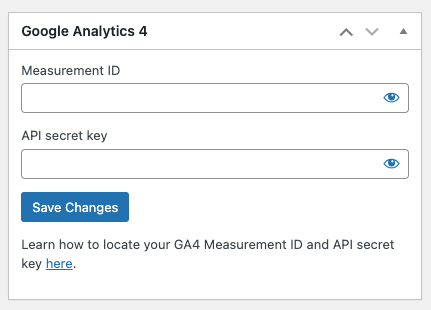 Happyforms Google Analytics 4 integration widget