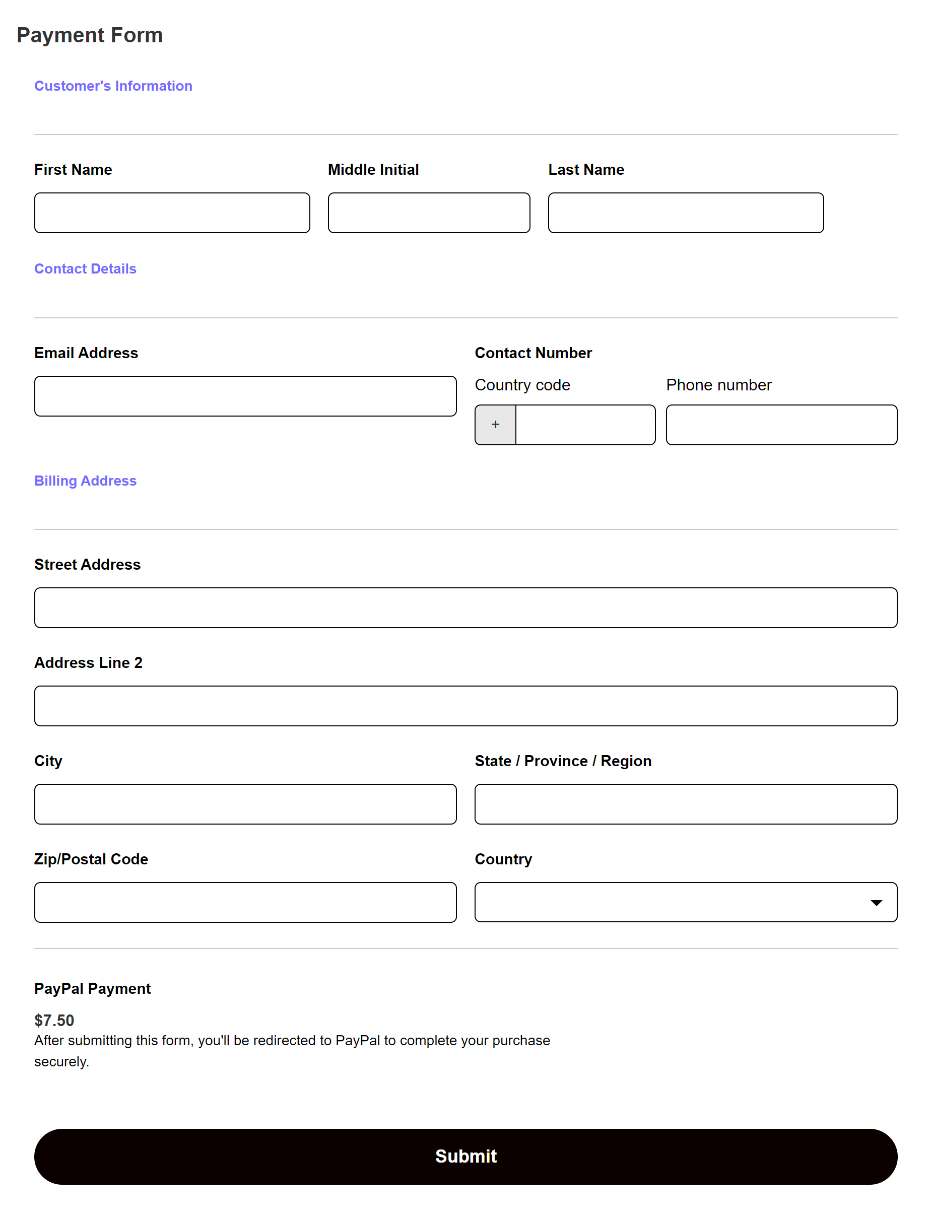 Payment Form Template Happyforms Payment Form Template Happyforms